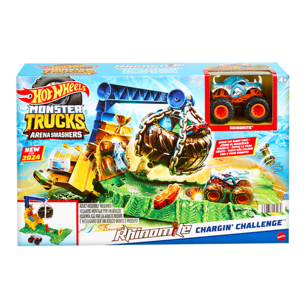 Hot Wheels Monster Trucks ARENA SMASHERS RHINOMITE CHARGIN’ CHALLENGE-legesæt