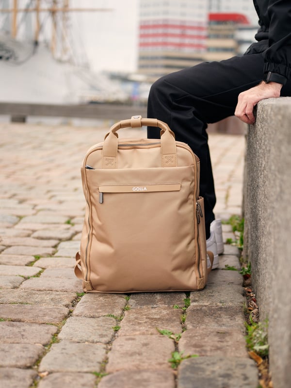 Golla 601676 väskor bärbara datorer 40,6 cm (16") Ryggsäck Cappuccino