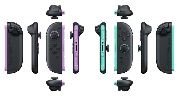 Nintendo Joy-Con 2 Svart, Ljusgrön, Lila Bluetooth Spelplatta Analog / Digital Nintendo Switch 2