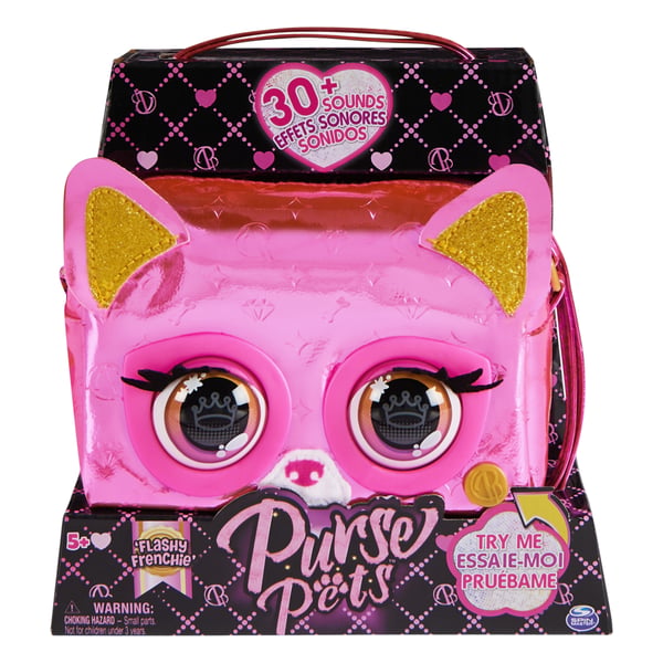 Purse Pets BAG Metallic Magic Frenchie OC GML Vaaleanpunainen Poika/tyttö Käsilaukku