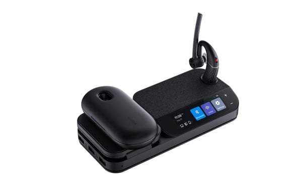 Yealink BH71-WORKSTATION-PRO hörlur och headset Trådlös I öra Kontor/callcenter Bluetooth Laddningsställ Svart