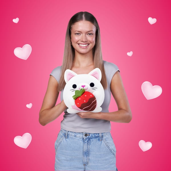 Snackles Valentinsdag Edition 20 cm Bamse (Kitten with Strawberry Chocolate)