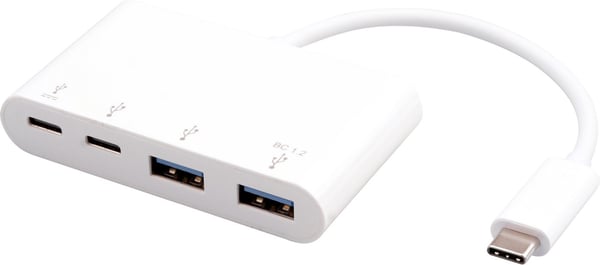 eSTUFF ES625002 gränssnittshubbar USB 3.2 Gen 1 (3.1 Gen 1) Type-C 10000 Mbit/s Vit