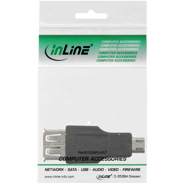 InLine 31604 kabel kønsskifter USB 2.0 A female USB A Sort