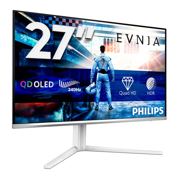 Philips Evnia 6000 27M2N6501L/00 computerskærm 67,3 cm (26.5") 2560 x 1440 pixel Quad HD QD-OLED Hvid
