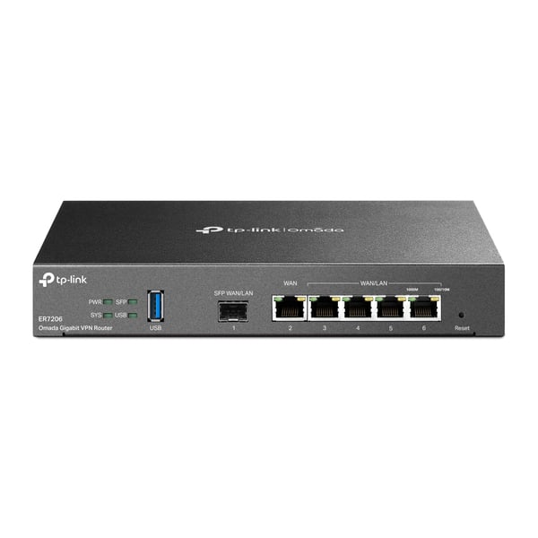 TP-Link Omada ER7206 kabelansluten router Gigabit Ethernet Svart TP-Link Omada ER7206 kabelansluten router Gigabit Ethernet Svart