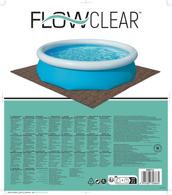 Bestway 58712 / 23 pooltillbehör Markskydd
