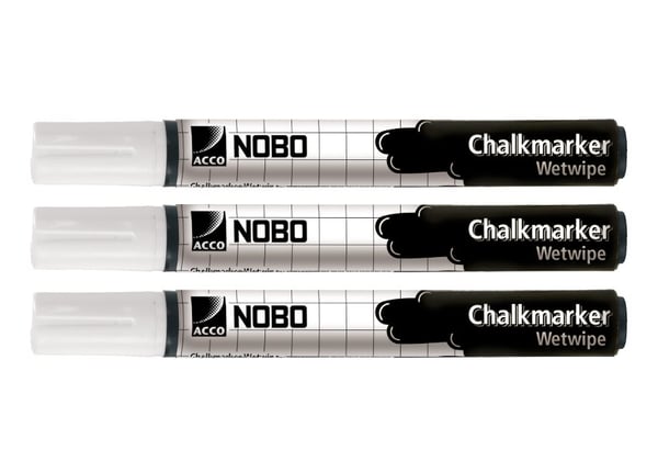 Nobo Kridtmarker Wet Erase Markers (3 stk.) Nobo Kridtmarker Wet Erase Markers (3 stk.)