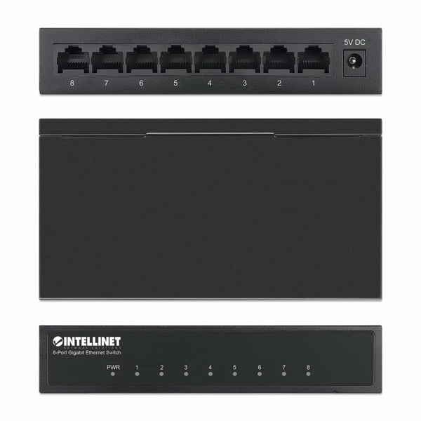 Intellinet 530347 verkkokytkin Gigabit Ethernet (10/100/1000) Musta