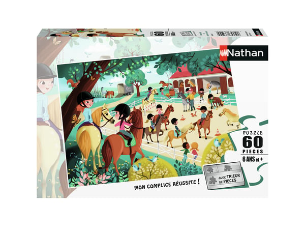 Nathan Puzzle Bienvenue al centro ecuestre 60 piezas, 86626