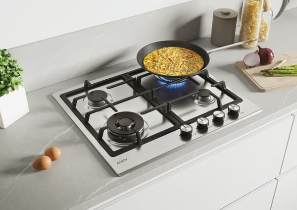 Candy ESSENZA CDIH6GBFE4WX Rostfritt stål Inbyggd 60 cm Gas 4 zone(s)