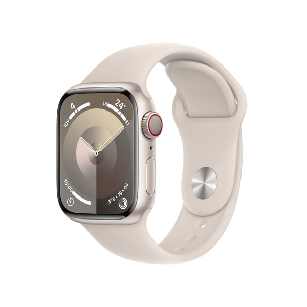Apple Watch Series 9 41 mm Digital 352 x 430 pixel Berøringsskærm 4G Beige Wi-Fi GPS (satellit)