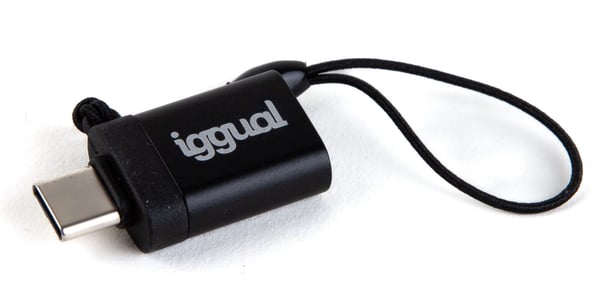 iggual IGG318409 kabel kønsskifter USB C USB-A 3.1 Sort