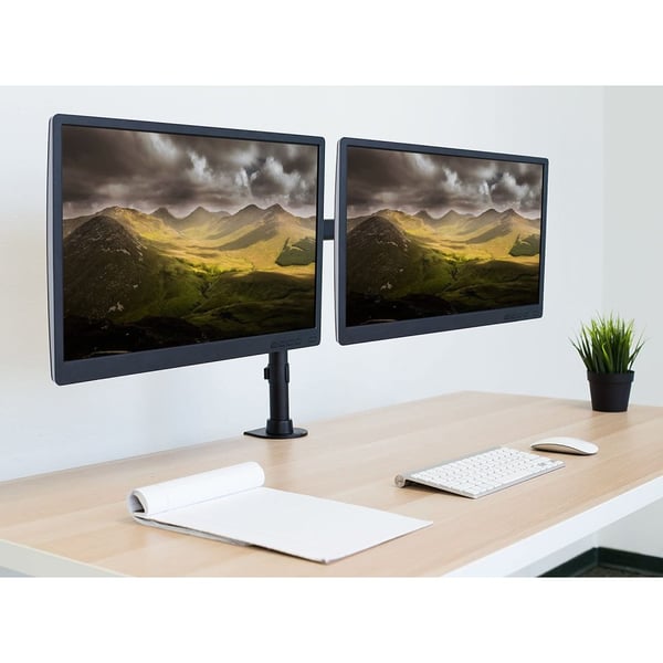 Techly ICA-LCD 382-D fäste och ställ till bildskärm 68,6 cm (27") Bord Svart