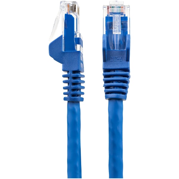 StarTech.com 10 m CAT6 Ethernet-kabel - LSZH (Low Smoke Zero Halogen) - 10 Gigabit 650MHz 100W PoE RJ45 10GbE UTP nätverkspatchkabel, hakfri med dragavlastning - Blå, CAT 6, ETL-verifierad, 24AWG