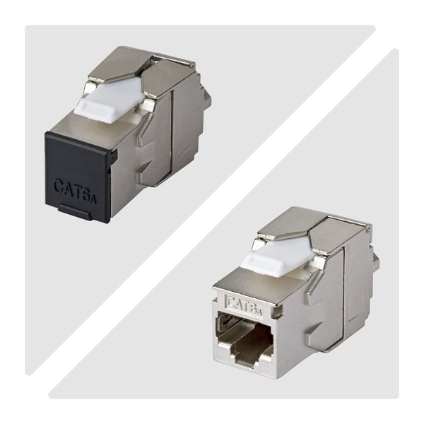 StarTech.com Skärmat Cat6a-keystone-kontaktdon, 10-pack RJ45 Ethernet-keystone-kontaktdon, STP Cat6a-vägguttag, 180-graders verktygsfritt