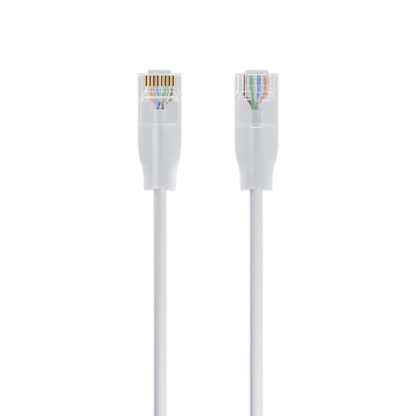 Lanview LightFlex CAT6 U/UTP 8M, White, TPE, Halogenfree netværkskabel Hvid