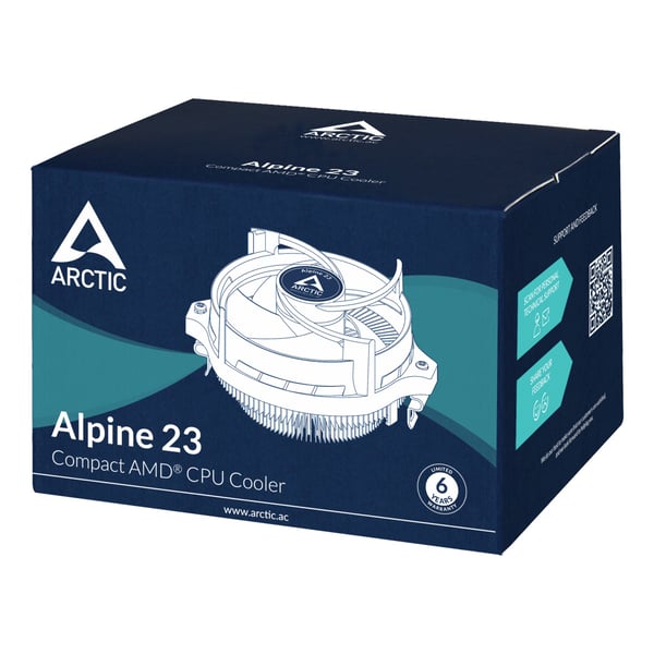 ARCTIC Alpine 23 - Compact AMD CPU-Cooler Processor Luftkylare 9 cm Aluminium, Svart 1 styck