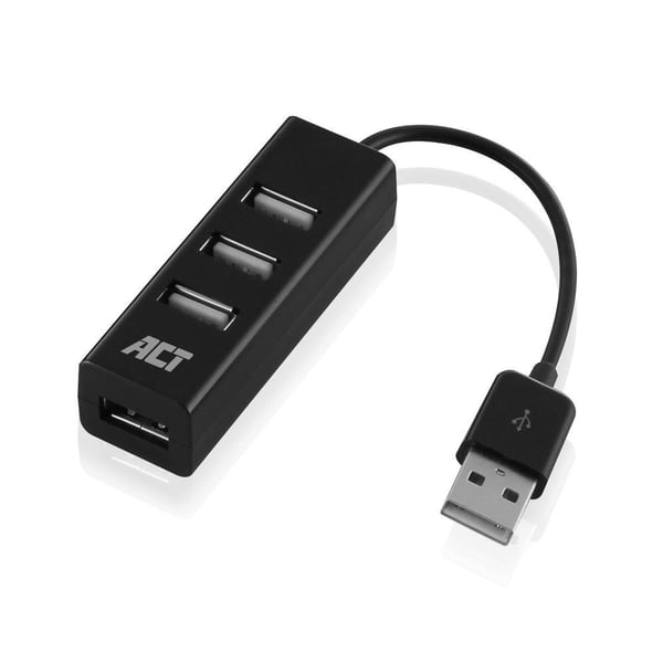 ACT AC6205 interface hub USB 2.0 480 Mbit/s Sort ACT AC6205 interface hub USB 2.0 480 Mbit/s Sort