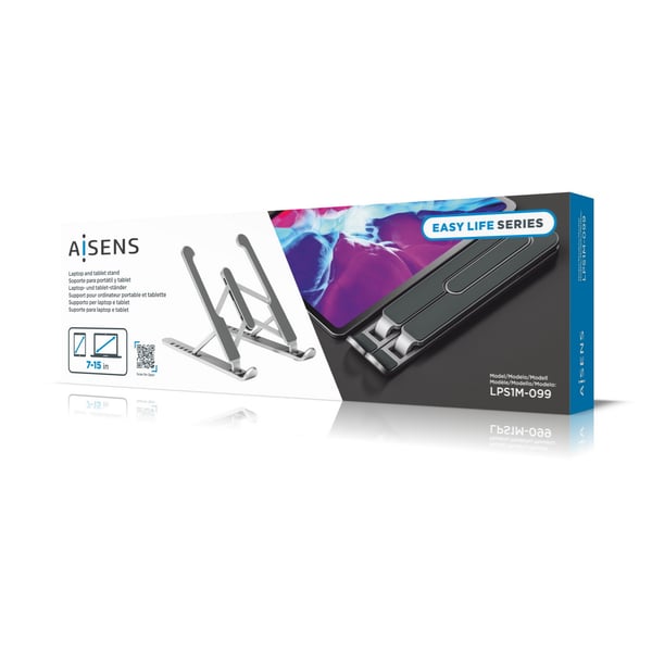 AISENS LPS1M-099 laptop stativ Sølv 38,1 cm (15")