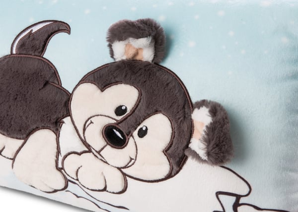 NICI Kissen Husky Swante baby pude Grå, Turkis