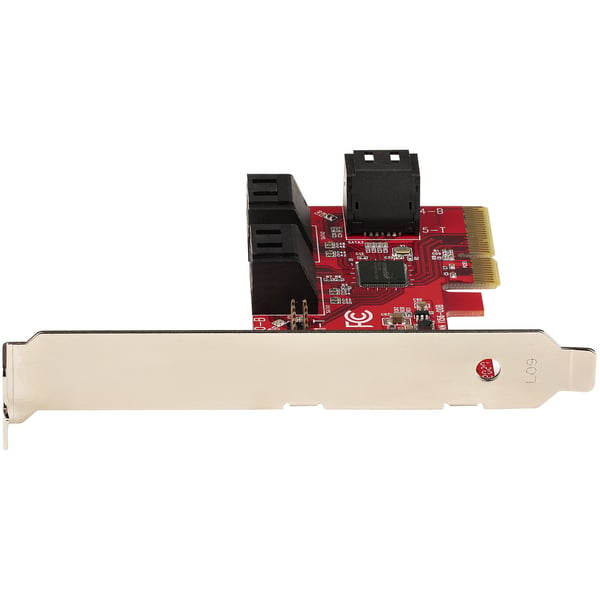 StarTech.com SATA PCIe-kort - 6-portars PCIe SATA-expansionskort - 6 Gbps - Lågprofilfäste - Staplade SATA-kontakter - ASM1166 Non-Raid - PCI Express till SATA-omvandlare
