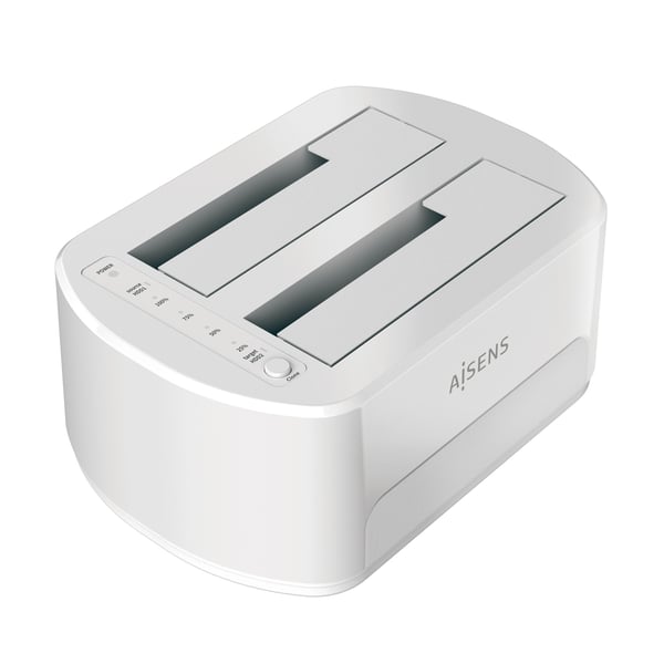 AISENS ASDS-D02W Dockningsstation för lagringsenhet USB 3.2 Gen 1 (3.1 Gen 1) Type-B Vit