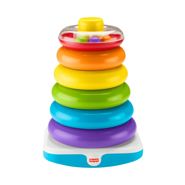 Fisher-Price Giant Rock-a-Stack klassisk stablelegetøj med ringe til babyer og tumlinger