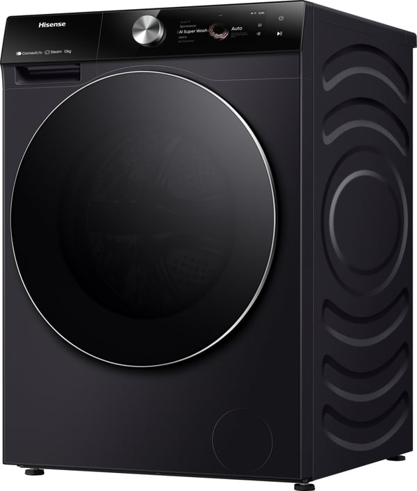 Hisense WF7S1247BB vaskemaskine Front-læsning 12 kg 1400 rpm Sort