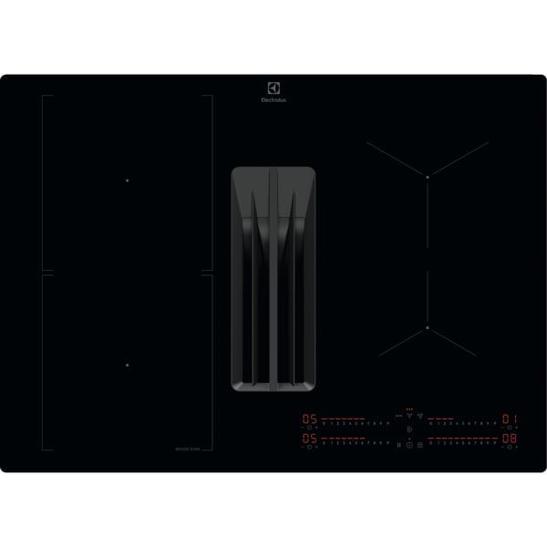 Electrolux KCC73443CK Svart Inbyggd 70 cm Induktionshäll med zon 4 zone(s) Integrerad huva