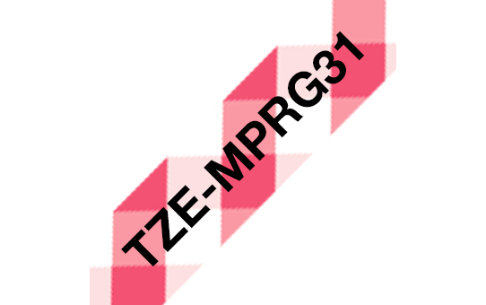 Brother TZE-MPRG31 etikett-tejp Svart på rött
