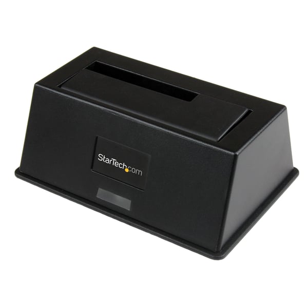 StarTech.com Dockningsstation för USB 3.0- till SATA-hårddiskar med ett enda fack, USB 3.0-hårddiskdockning (5 Gbps), extern 2,5/3,5 tums SATA I/II/III-hårddiskar/SSD-dockningsstation, hårddiskfack med toppladdning