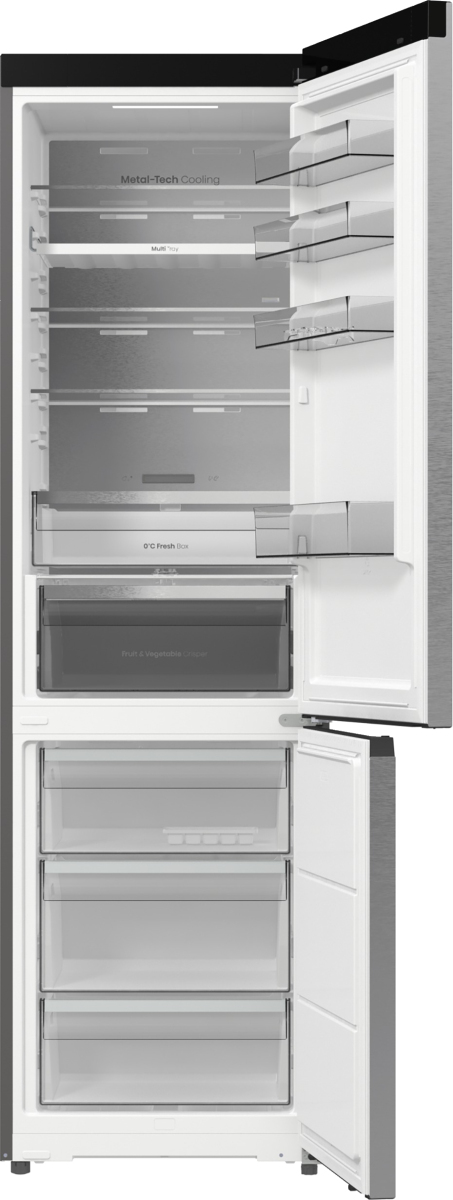 Hisense RB5P410SACA Fristående 413 l Grå, Rostfritt stål, Mörkgrå