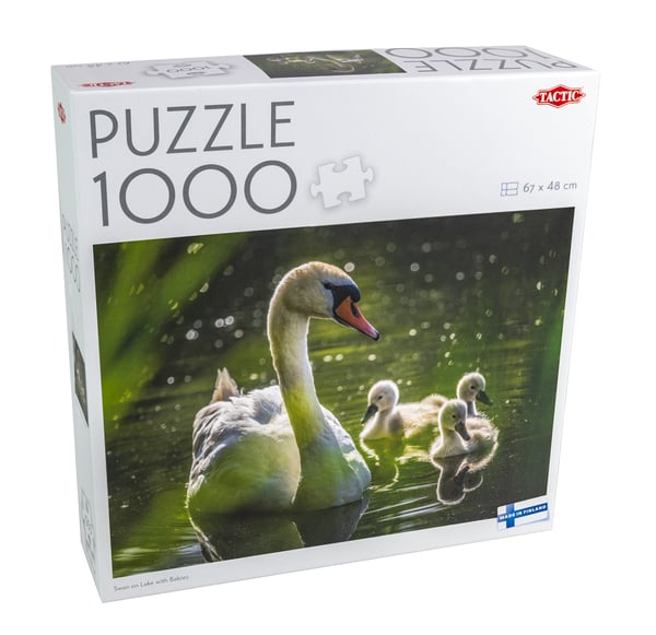 Tactic Puzzle Lovers Swan on Lake with Babies 1000 palan palapeli