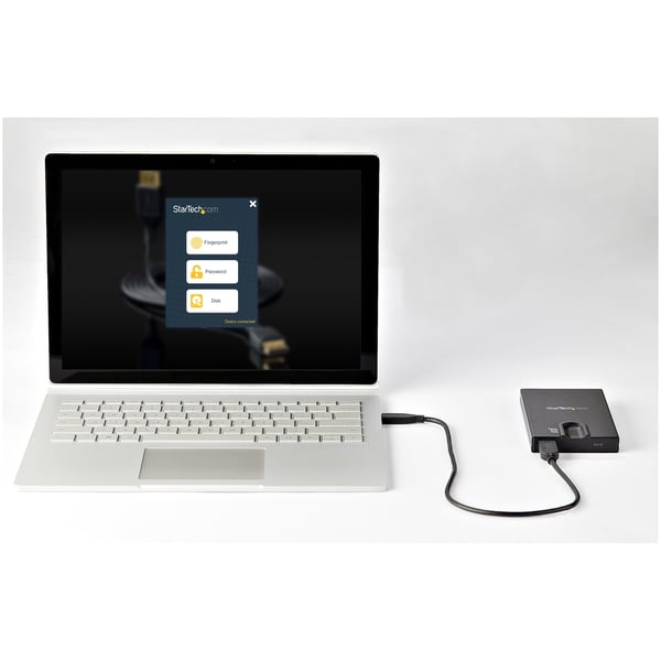 StarTech.com Krypterad hårddiskkabinett- fingertrycksavläsning - för 2,5" SATA