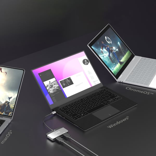 j5create JCA465-N 8K USB-C® til adapter til to HDMI™-skærme