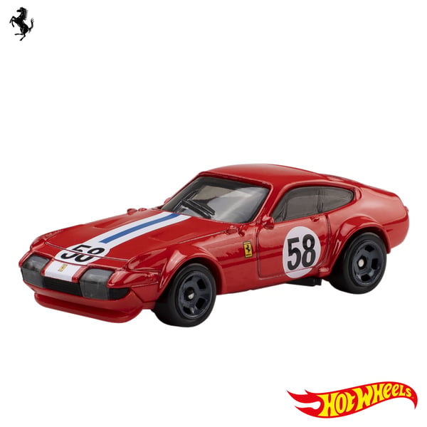 Hot Wheels Ferrari 5-pack, set med 5 formgjutna Ferrari-leksaksbilar i skala 1:64