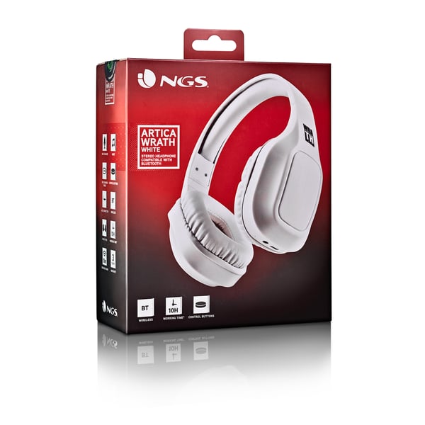 NGS ARTICA WRATH Kuulokkeet Langallinen & langaton Pääpanta Puhelut/Musiikki USB Type-C Bluetooth Valkoinen