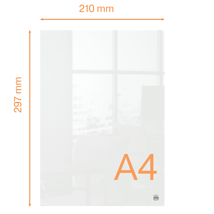 Nobo Transparent Akryl Mini Whiteboard Desktop Notepad A4