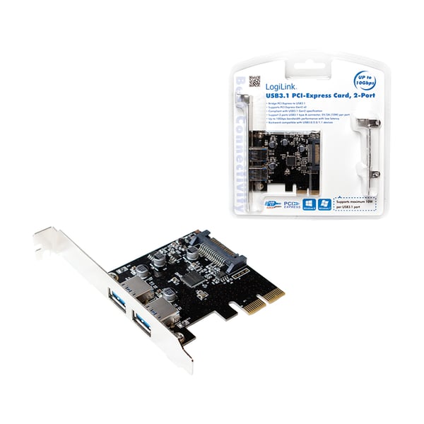 LogiLink PC0080 nätverkskort/adapters Intern USB 3.2 Gen 1 (3.1 Gen 1)