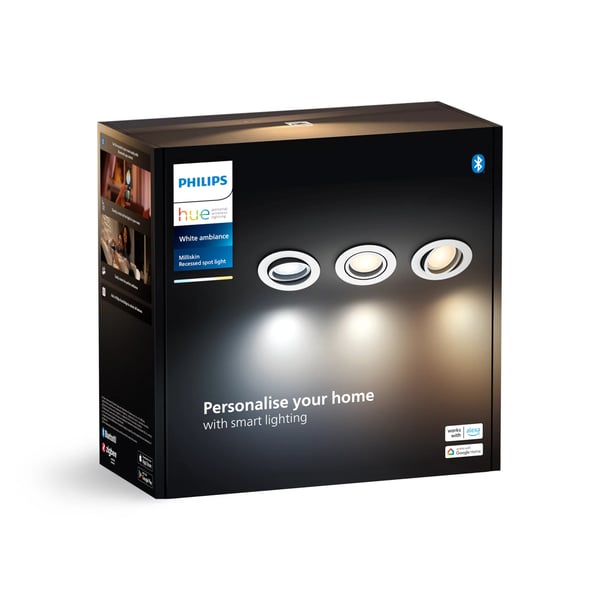 Philips Hue White ambiance Milliskin upotettava kohdevalaisin - 3 kpl