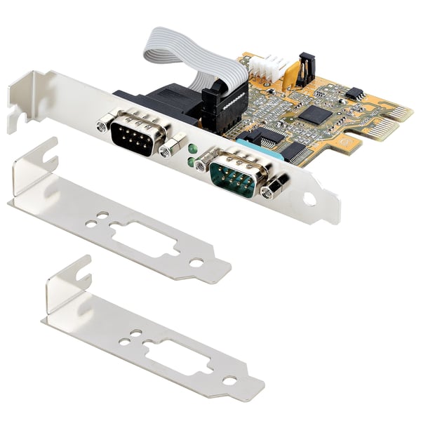 StarTech.com 2-Port PCI Express Seriellt Kort, Dubbel Port PCIe till RS232 (DB9)