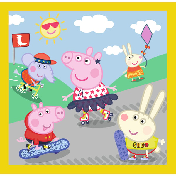 Peppa Pig 3 in 1 Happy Day Puslespil 20 stk Tegnefilm