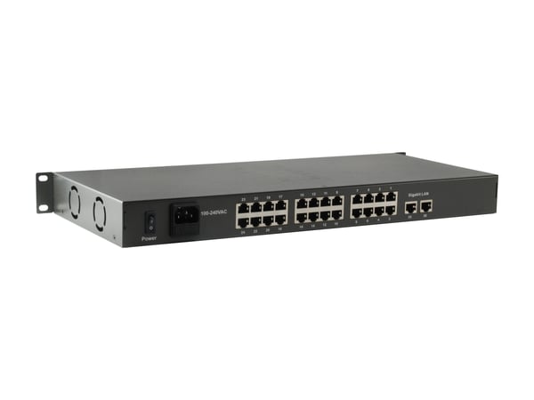LevelOne FGP-2601W150 nätverksswitchar Ohanterad Gigabit Ethernet (10/100/1000) Strömförsörjning via Ethernet (PoE) stöd Svart