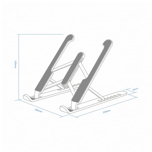 AISENS LPS1M-099 laptop stativ Sølv 38,1 cm (15")