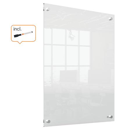 Nobo Transparent Akryl Mini Whiteboard Väggmonterad 60x45 cm