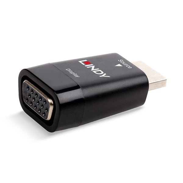 Lindy 38194 kabel kønsskifter HDMI Type A (Standard) VGA Sort