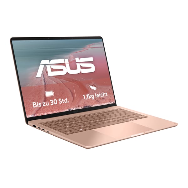 ASUS Zenbook 14 UX3480QA-U1023W Copilot+ PC Snapdragon X1-26-100 Laptop 35,6 cm (14") WUXGA 16 GB LPDDR5x-SDRAM 512 GB SSD Wi-Fi 6E (802.11ax) Windows 11 Home Lyserød