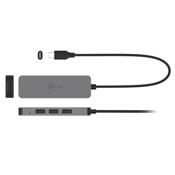 j5create JTS223-N Kannettavan teline USB™ 4-porttisella keskittimellä