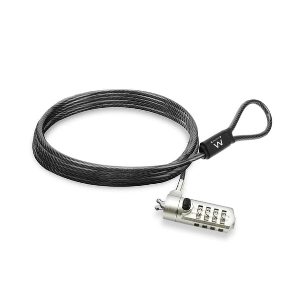 Ewent EW1243 kaapelilukko Musta, Sinkki 1,5 m